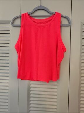 Women's Neon Pink Sleeveless Tank Top